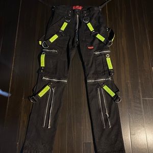 Tripp NYC neon reflective bondage pants sz 30